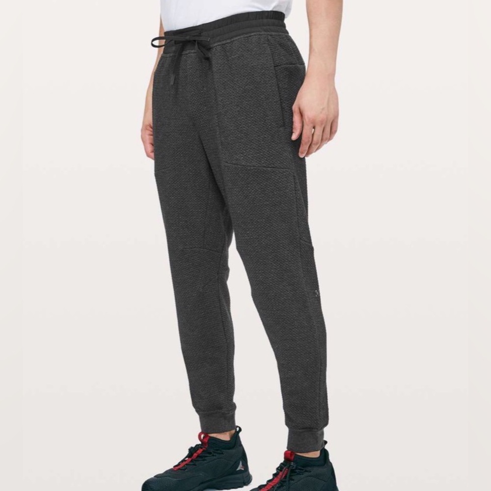 Lululemon At Ease Joggers in Heathered Black